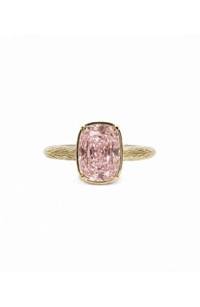 Sterling Forever Sterling Silver Pink Sapphire Ring in Gold at Nordstrom, Size 10