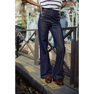 La petite &eacute;toile Wijde jeans in matrozenstijl, Paula
