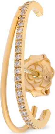 Yrusha 14K yellow gold Inside Double diamond earring