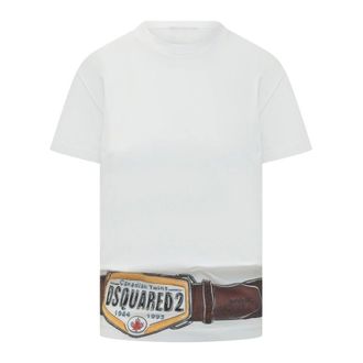 Dsquared2 T-Shirts, female, White, Size: XS Iconique Fit Tee