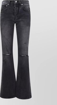 Enfants Riches Deprimes wide leg denim trousers faded wash