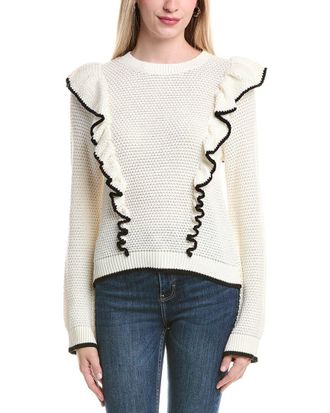 CeCe by Cynthia Steffe Cece Ruffle Insert Pullover