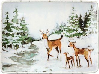 Certified International Winter Cabin Large Rectangular Platter