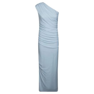 Rotate ROTATE Birger Christensen, Maxi Dresses, female, Blue, Size: XS One Shoulder Dress