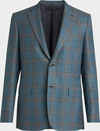 Brioni Men & apos;s Wool Plaid Single-Breasted Sport Coat