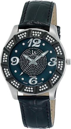 Joshua & Sons Joshua And Sons Black Mother of Pearl Mens Watch JS-17-SS