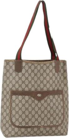 Gucci Pre-owned Tote Bags, female, Beige, Size: ONE SIZE Pre-owned Plastic Tote Bag