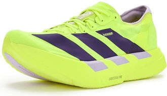 adidas Adizero Adios Pro 4 Running Shoes Mens Shoes Solar Yellow/Aurora Plum/Powder Plum : 13.5 D - Medium, Rubber/Textile