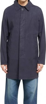 Herno Concealed Front Coat In Navy