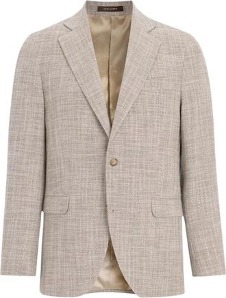 Oscar Jacobson Fogerty Blazer - Heren - Blazers - Beige - 4XL - Katoen - Jassen