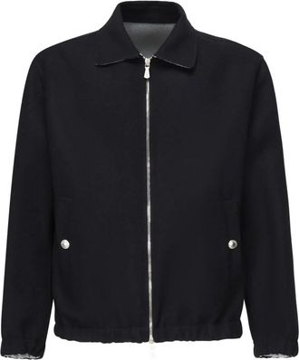 Eleventy Blauwe Jas met Rits en Aantrekkoord - Heren - Zomerjassen - Blauw - L - Jassen