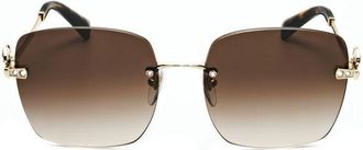 Bulgari Brown Gradient Square Ladies Sunglasses BV6173B 278/13 58