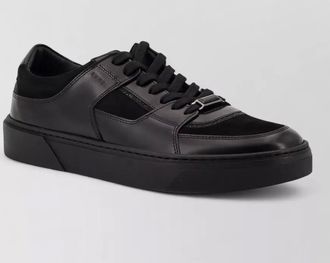 HUGO BOSS leather low-top lace-up sneakers
