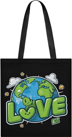 Generic Love Earth Tote Bag for Women Men Shoulder Bags Purses Pouch Handbags