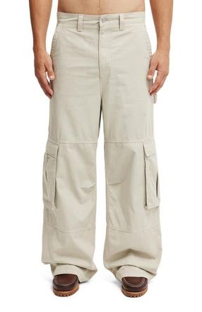 Cotton On Mens Super Baggy Cargo Pant in Stone at Nordstrom, Size 32