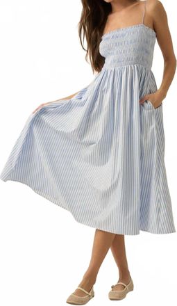 Promesa Raleigh Striped Midi Dress In Blue