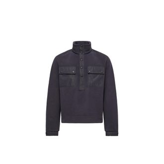 Moncler Moncler Polartec Zip-up Sweatshirt, Men, Blue, Size: Xxl
