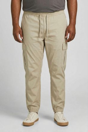 Jack & Jones Plus Size Cargohose JPSTKANE DYLAN CUFFED CARGO RET PLS, Herren, Gr. 40(XXXL), L&auml;nge 30, crockery, Web, Obermaterial: 98% Baumwolle, 2% Elasthan, JACK & JONES P