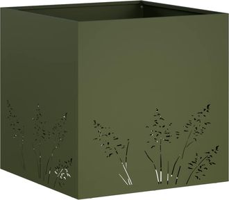 vidaXL Macetero De Jard&iacute;n Verde Oliva 50 X 50 X 49 Cm Vidaxl