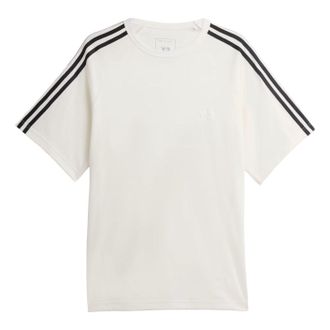 adidas Y-3 Short Sleeve Tee 3-Stripes T-Shirt Core White JY8187