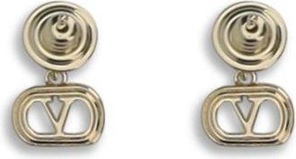 Valentino Garavani Womens Ovalette Earrings Metal And Swarovski Crystals Oro-Crystal Metallic Metallised Oro/crystal