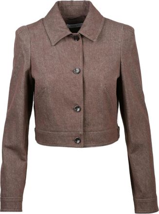 Max Mara Jassen, Dames, Bruin, S, Katoen, Carpa Jacket