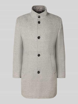 Bugatti Regular Fit Mantel mit Woll-Anteil in Hellgrau, Gr&ouml;&szlig;e 26