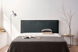 Moonia Cabecero Tapizado Modena Acualine 160x55x8 Cm - Negro - Moonia
