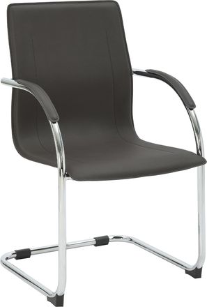 Clp Silla Cantilever Noeleen De Piel Sintetica Marr&oacute;n