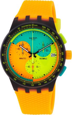 Swatch Neon Signal Flag Chronograph Quartz Watch SUSB422