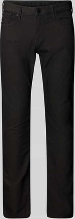 Emporio Armani Slim Fit Stoffhose aus Baumwoll-Mix im 5-Pocket-Design in Black, Gr&ouml;&szlig;e 36/32