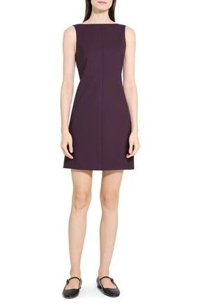 Theory Boat Neck Stretch Wool Minidress in Dark Iris at Nordstrom Rack, Size 10