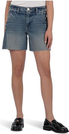 Kut from the Kloth Hailey High-Rise Bermuda-Basic Raw Hem Womens Jumpsuit & Rompers One Piece Intensity : 18, Cotton