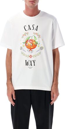 Casablanca White Casa Way Orange Mascot T-shirt