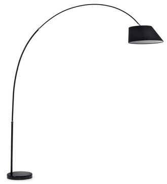 K Home Verstellbare Bogenlampe Maja mit Marmorsockel - Schwarz