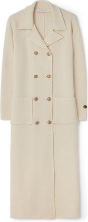Busnel Capri Lange Gebreide Woljas - Dames - Mantel - Beige - 2XL - Wol - Jassen