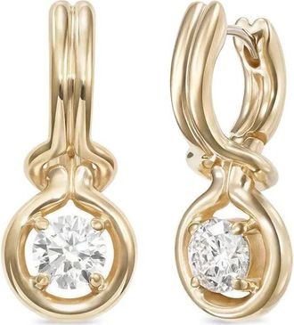 Melissa Kaye diamond earrings - women - 18kt Yellow Gold/Diamond - M