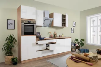 Respekta Cucina Blocco Cucina Blocco Cucina Senza Maniglie Rovere Bianco Lorena 280 Cm Respekta