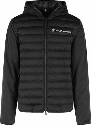 Moncler Black Polyester Padded Sweatshirt With Zip