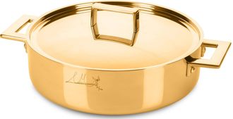 Mepra Goldfarbene Bratpfanne Attiva inkl. Deckel, ø 24 cm - Personalisierbar