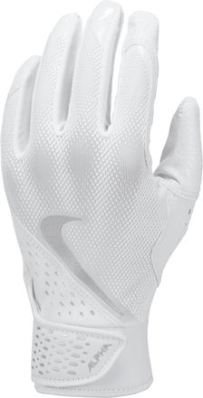 Nike Alpha Kids Batting Gloves (1 Pair) in White | N1004382-125