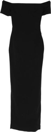Solace London Nile Off-Shoulder Maxi Jurk - Dames - Maxi kleedjes - Zwart - S - Polyester - Kleedjes