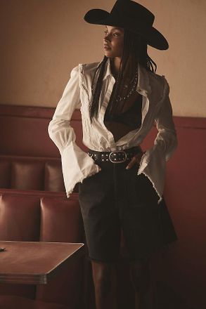 A Gold E Indra Denim Bermuda Shorts