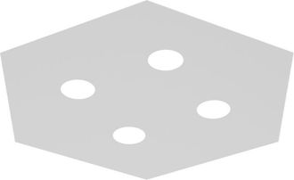 Lumicom Lumicom - River Hex 4x Plaf&oacute;n Monocolor Mate