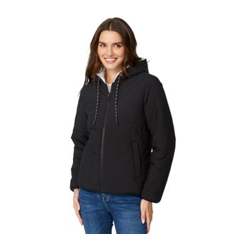 Free Country Womens Hooded Cirrus Quilted Reversible Jacket