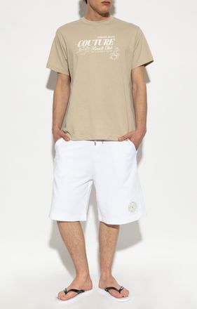 Versace Jeans Couture T-shirt With Print, Mens, Beige