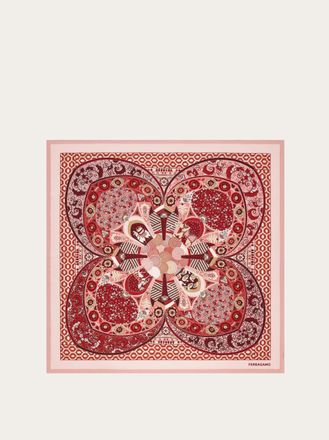 Ferragamo Donna Foulard in seta stampa Monile Rosa