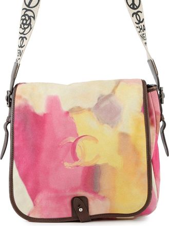 Chanel Suede Leather Messenger Bag Shoulder Bag (Pre-Owned)