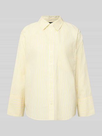 Gina Tricot Relaxed Fit Hemdbluse mit Brusttasche Modell Poplin in Pastellgelb, Gr&ouml;&szlig;e XL