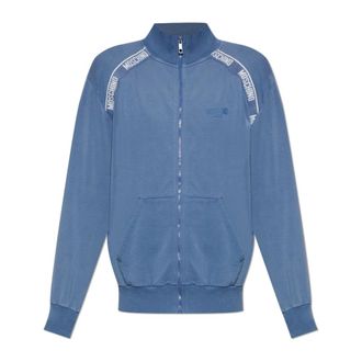 Moschino Zip-throughs, male, Blue, Size: 2XL Logo Sweatshirt